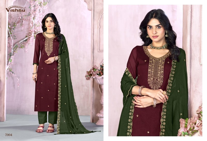 Femina By Vishnu Rangoli Crush Dress Material